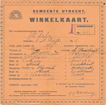 710307 'Gemeente Utrecht Winkelkaart', ten name van H. Rahr, Achter St. Pieter 4, 'wiens gezin bestaat uit 5 personen', ...